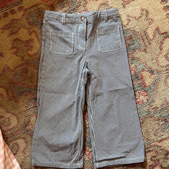 Jacadi Girls Wide Leg Twill Pants - Picture 1 of 4